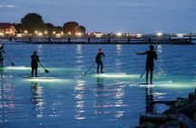 Illuminated glassSUP night tour in Kiel and surrounding areas