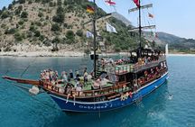 Pirate ship adventure to Kakome and Krorez hidden bays from Saranda