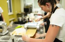 Fresh pasta and tiramisù cooking class with wine pairing in Milan