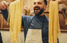 Pasta cooking class and wine tasting with sommelier