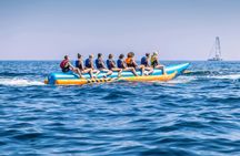 Inflatable banana boat ride in St. George's Bay