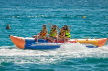 Inflatable banana boat ride in St. George's Bay