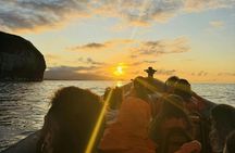 São Miguel boat tour at sunset with swimming