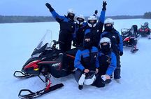 Snowmobile small-group winter safari with BBQ from Rovaniemi