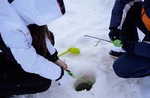 Ice fishing small group experience with BBQ from Rovaniemi