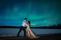 Private guaranteed northern lights expedition from Levi