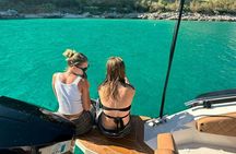 Palermo coast boat tour with drinks and fresh fruit on board