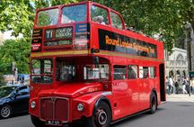 London sightseeing tour on a vintage open-top bus