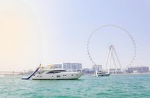 Yacht sailing with waterslides and BBQ from Dubai Harbour