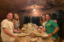 Candlelit wine tasting experience in an ancient Roman cave