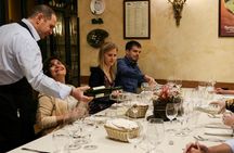 Guided wine tasting and food pairing dinner near the Pantheon