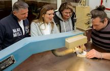 Sorrentine inlaid wood crafting workshop with artisans