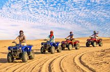 Desert safari by quad bike and 4x4 with Bedouin village dinner