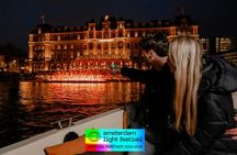 Amsterdam Light Festival canal cruise on a luxury boat