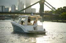 Private boat tour for 2 people in Frankfurt with skyline view