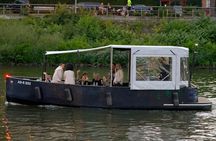 Private boat tour for up to 18 people in Frankfurt with skyline view