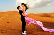 Dubai Desert flying dress photo and videography tour