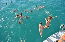 Valencia catamaran tour with paella, swimming and mussel farm