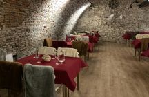 Tasting experience in the dark in a historic wine cellar in Bratislava
