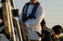 Boat tour on the Guadiana River at sunset