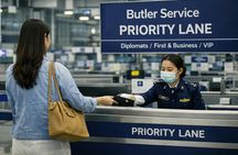 Bangkok airport priority lane arrival with butler and optional buggy
