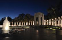 Washington DC night memorials walking tour with skyline view