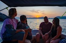 Sunset boat tour along the Mediterranean coast