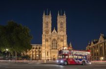 Vintage open-top bus night tour with live guide in London