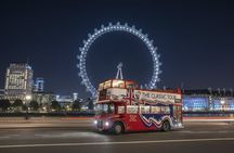 Vintage open-top bus night tour with live guide in London