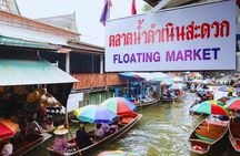 Full-day van charter to floating markets and Phetchaburi highlights