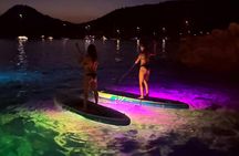 LED stand-up paddleboarding sunset tour in Cala Ratjada