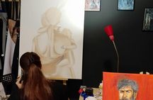 Guided paint and sip workshop in the centre of Athens