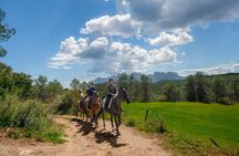Montserrat beginner horseback ride with monastery small-group tour