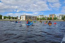 Guided kayak safari on the Oulu River delta