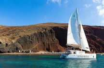 Santorini classic morning catamaran cruise with lunch and drinks