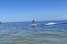 Electric surf jetboarding experience on Lake Biscarrosse