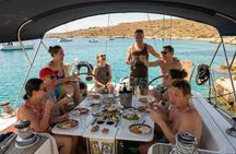 Sunset sailing to Rhenia with Delos self-guided virtual tour
