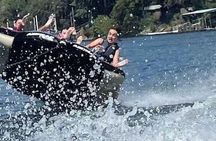 High-speed water tubbing adventure on the French Riviera