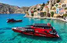 Chalki Island and Alimia Beach boat cruise from Rhodes