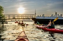 Pedal boat and kayaking in the dark at Downtown OWA