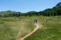 Easy guided mountain bike tour with lunch in the Alps from Claviere