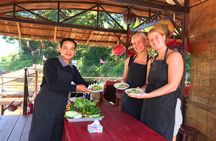 Lao cooking class on a Mekong River boat with market visit