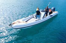 Boat tour to Blue Caves and Limnionas Beach from Agiokampos