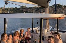 Sailing catamaran tour along the Terrasini coast
