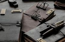Leather notebook making workshop in Hanoi