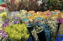 Flowers market and hidden flowers café guided tour