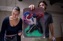 Banksy Museum Barcelona ticket with stencil and spray art workshop