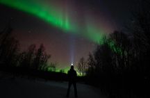 Northern Lights big bus chase from Tromsø