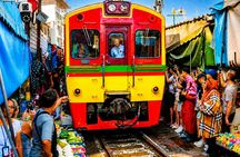 Bangkok Railway Market, Wat Bang Kung and Klong Khon tour