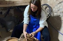 Traditional Moroccan pottery workshop in Marrakesh with transfers
